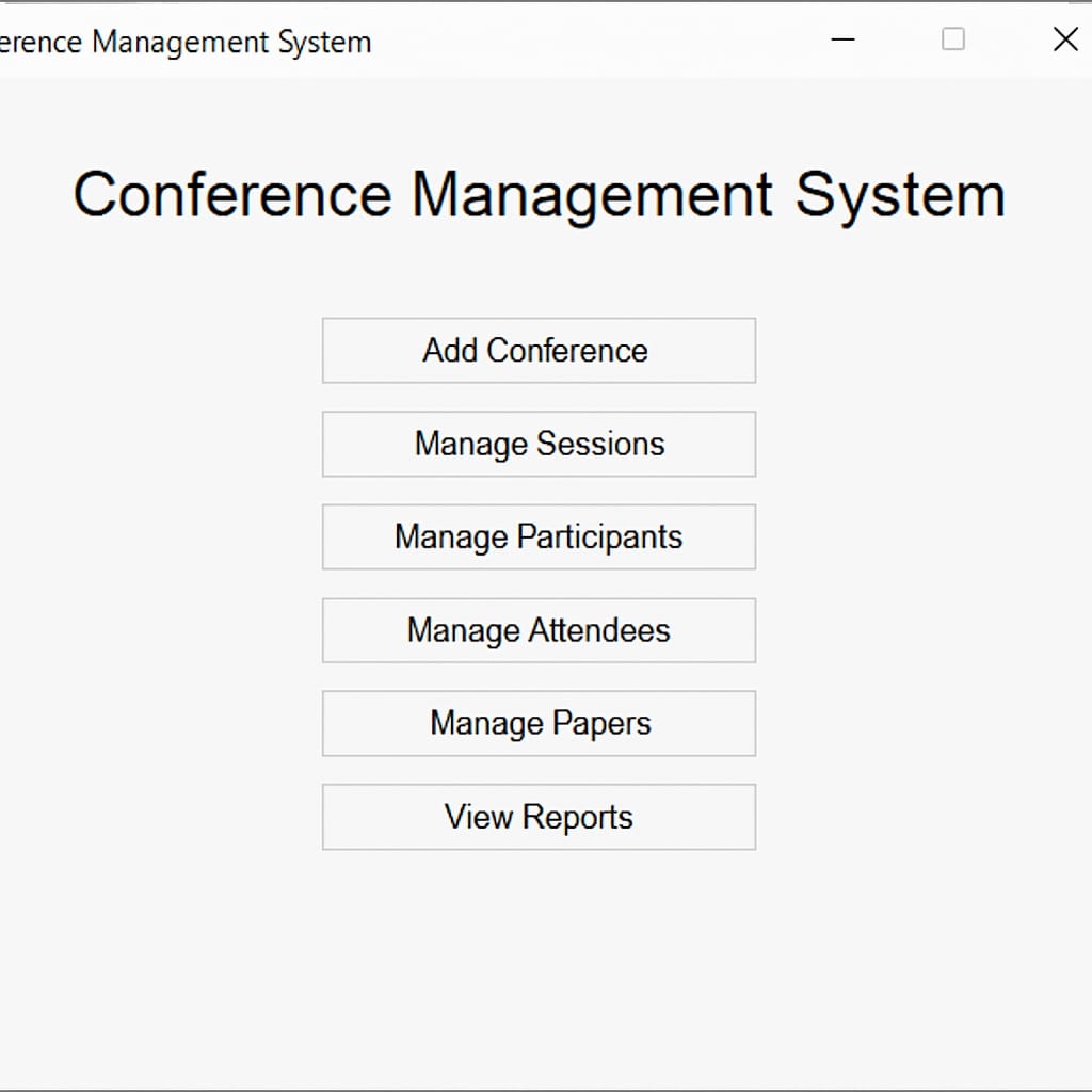 Conference Management System
